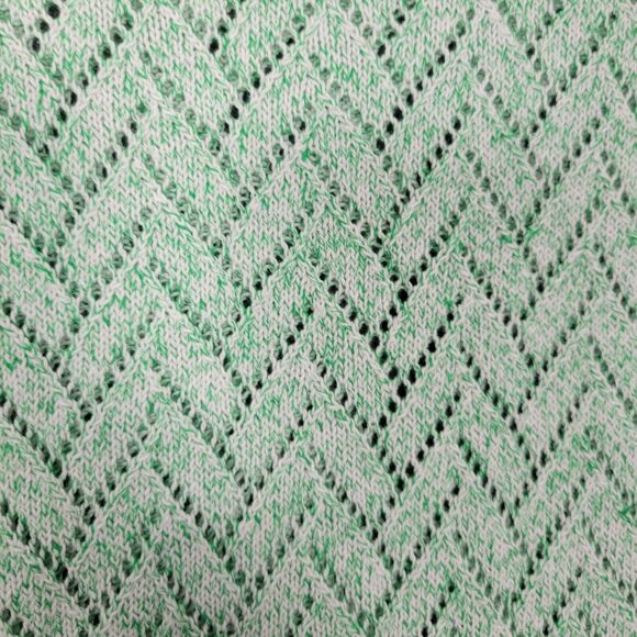 NWT TALBOTS PLUS Green Herringbone Open Knit Linen 3/4 Sleeve Sweater SIZE X - Picture 3 of 11